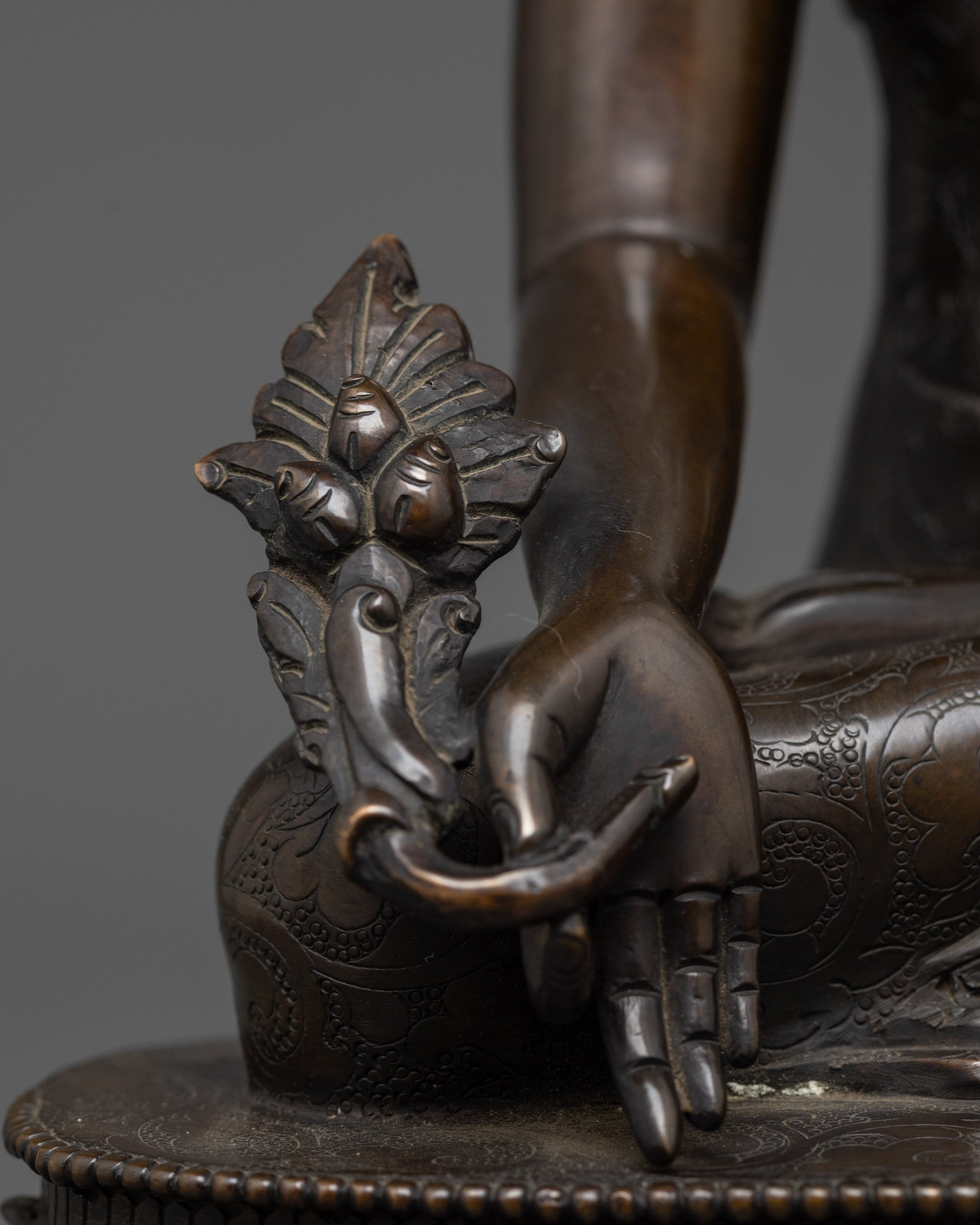 Oxidized Bhaisajyaguru Buddha Statue | Handcrafted Healing Sculpture