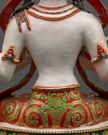 Four-Armed Avalokiteshvara Statue | Detailed Handmade Himalayan Statue