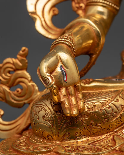 Handcrafted White Tara Sculpture | Spiritual Statue for Home Altar