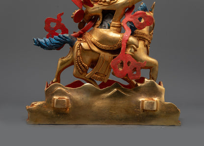 Fearless King Gesar Statue | Traditional Himalayan Buddhist Art