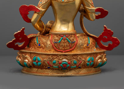Authentic Vajrasattva Statue | Handmade Nepalese Buddhist Statue