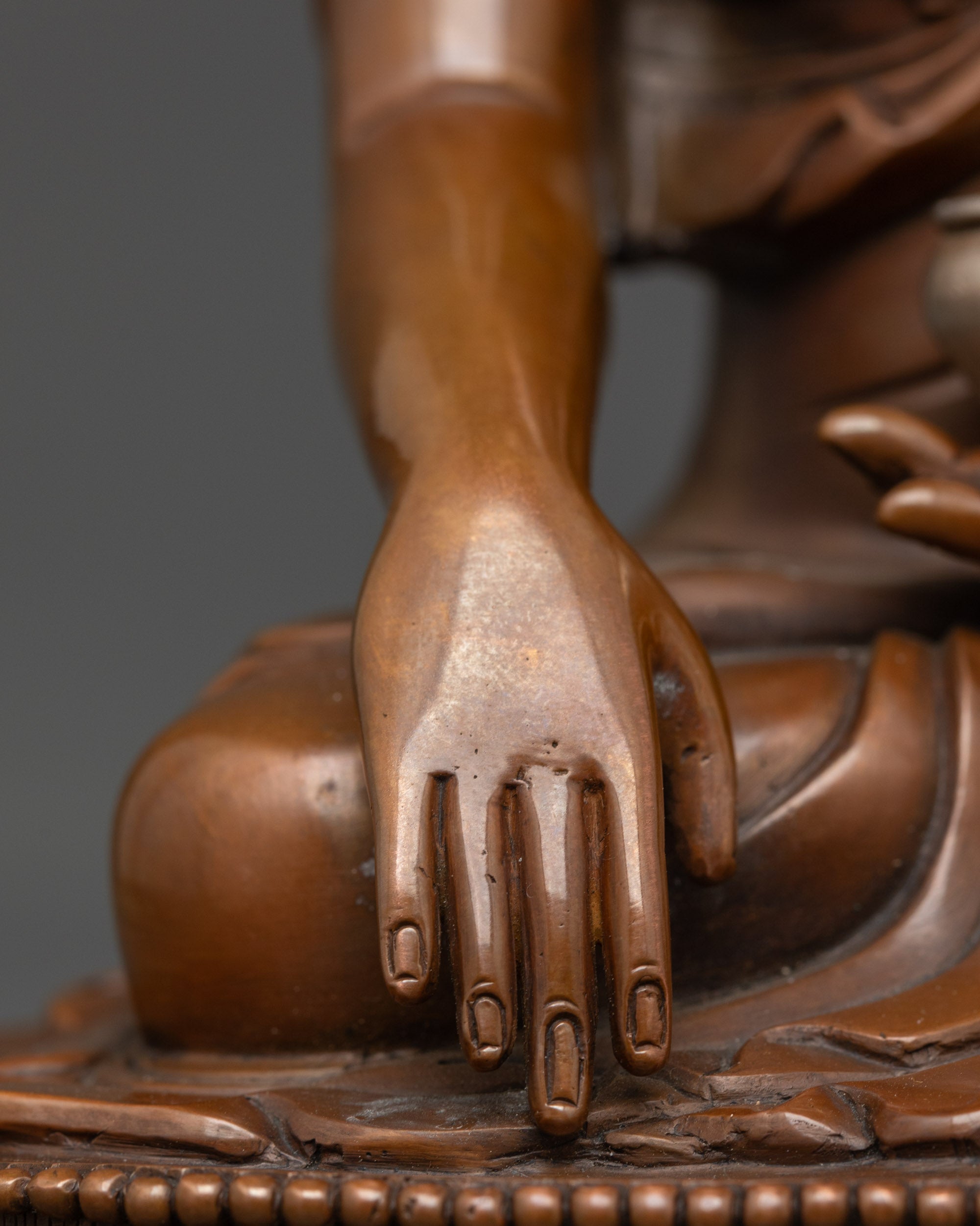 Statue of Shakyamuni Buddha | Tibetan Oxidized Buddha for Blessings