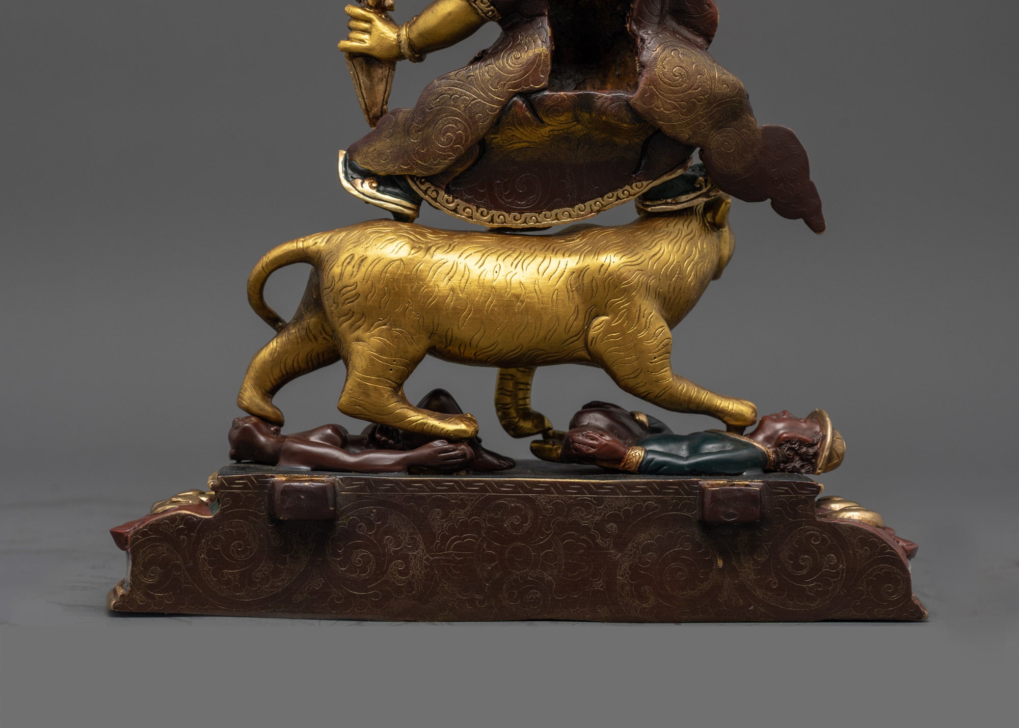 Tibetan Oxidized Dorje Drolo Statue | Wrathful Guru Rinpoche Form