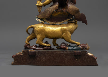 Tibetan Oxidized Dorje Drolo Statue | Wrathful Guru Rinpoche Form