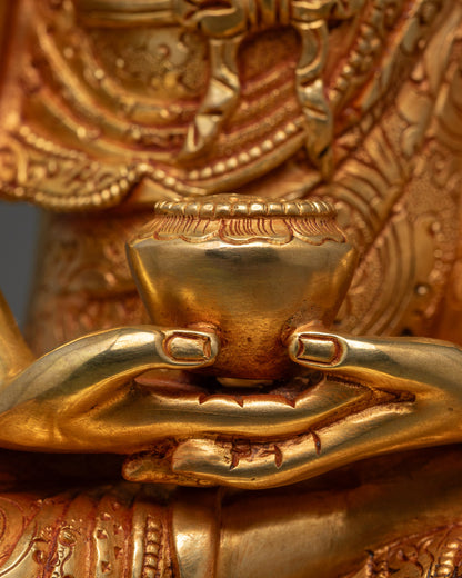 Amida Nyorai Statue | Traditional Nepalese Lost-Wax Buddhist Sculpture