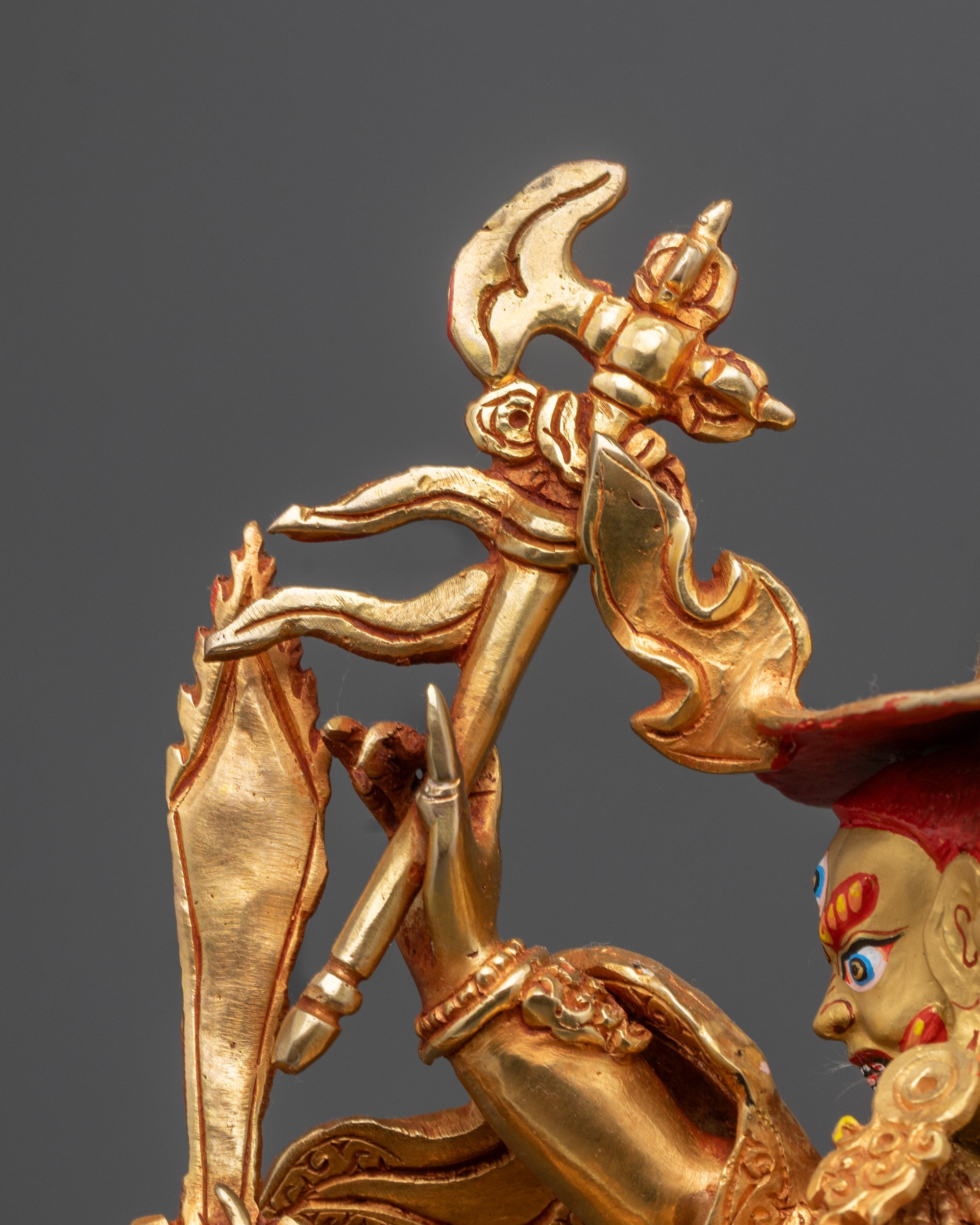 Pehar Gyalpo Statue | Religious Protector Figurine with Fine Detailing
