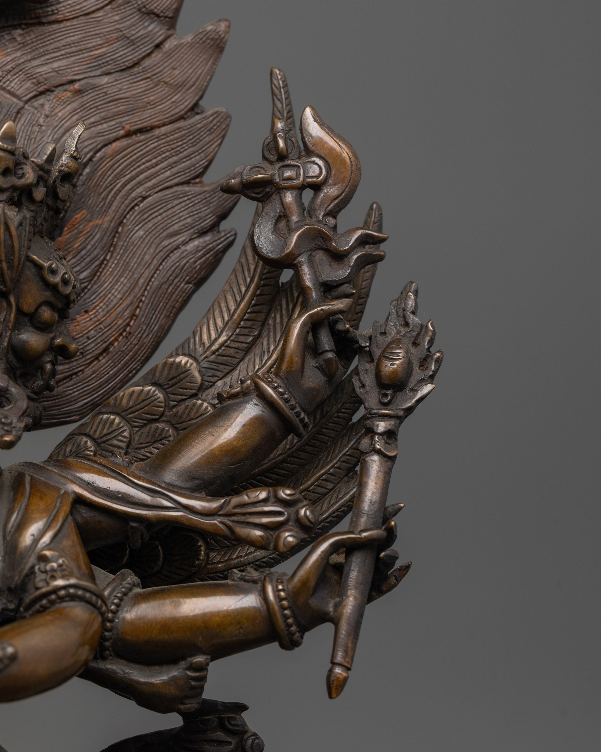 Oxidized Hayagriva Sculpture | Handmade Buddhist Protector