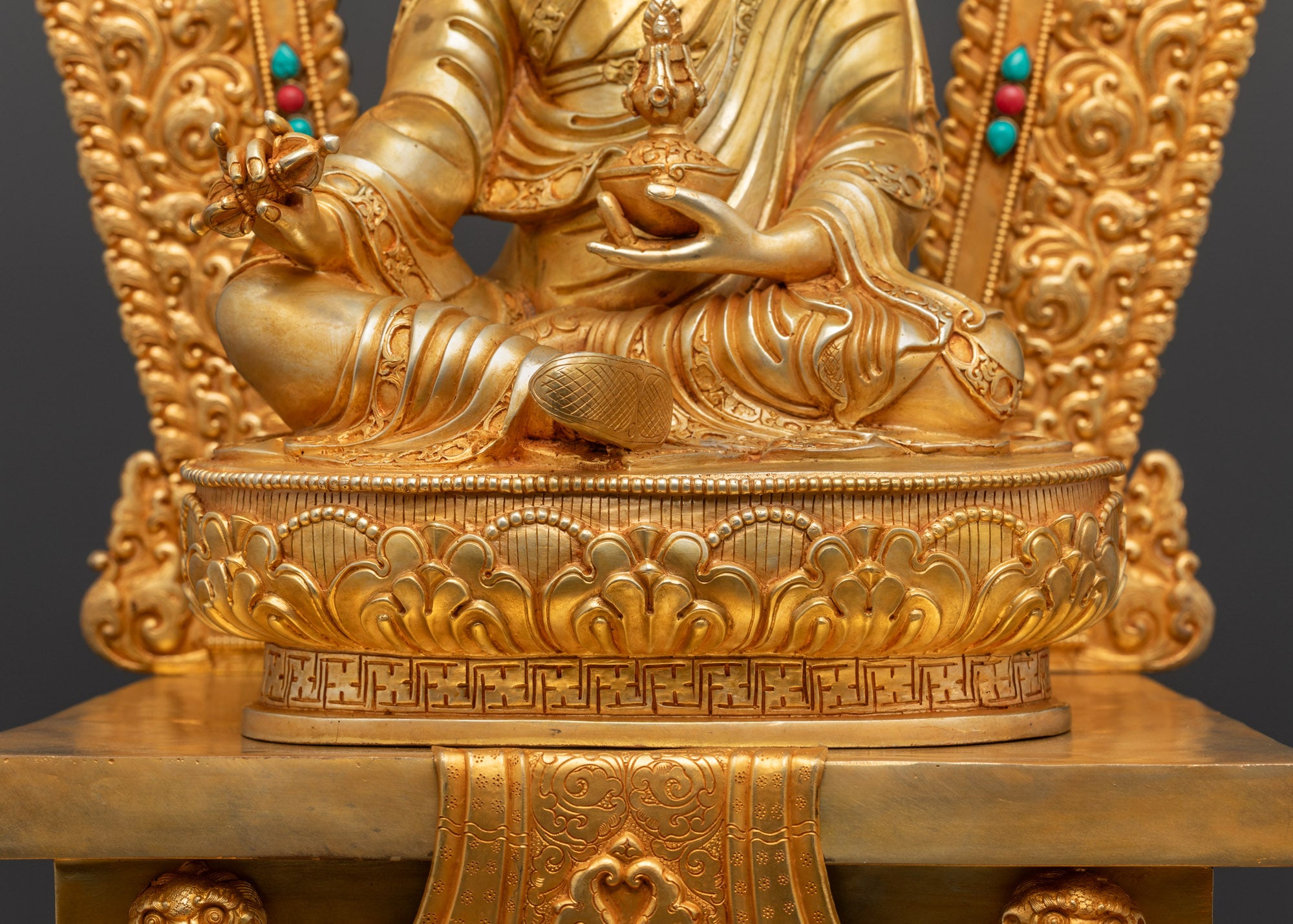 Majestic Statue of Guru Rinpoche | Handmade Nepalese Artwork