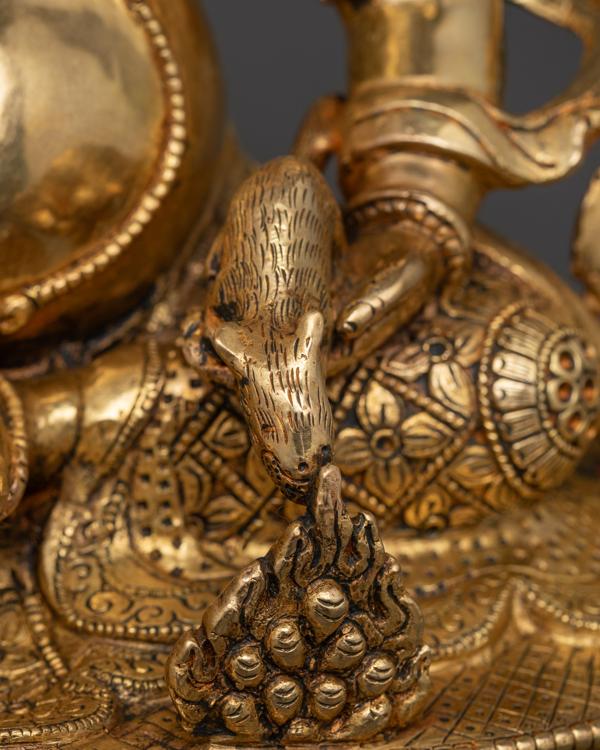 Nepal Artisan Dzambhala Statue | Symbol of Wealth, Luck & Abundance