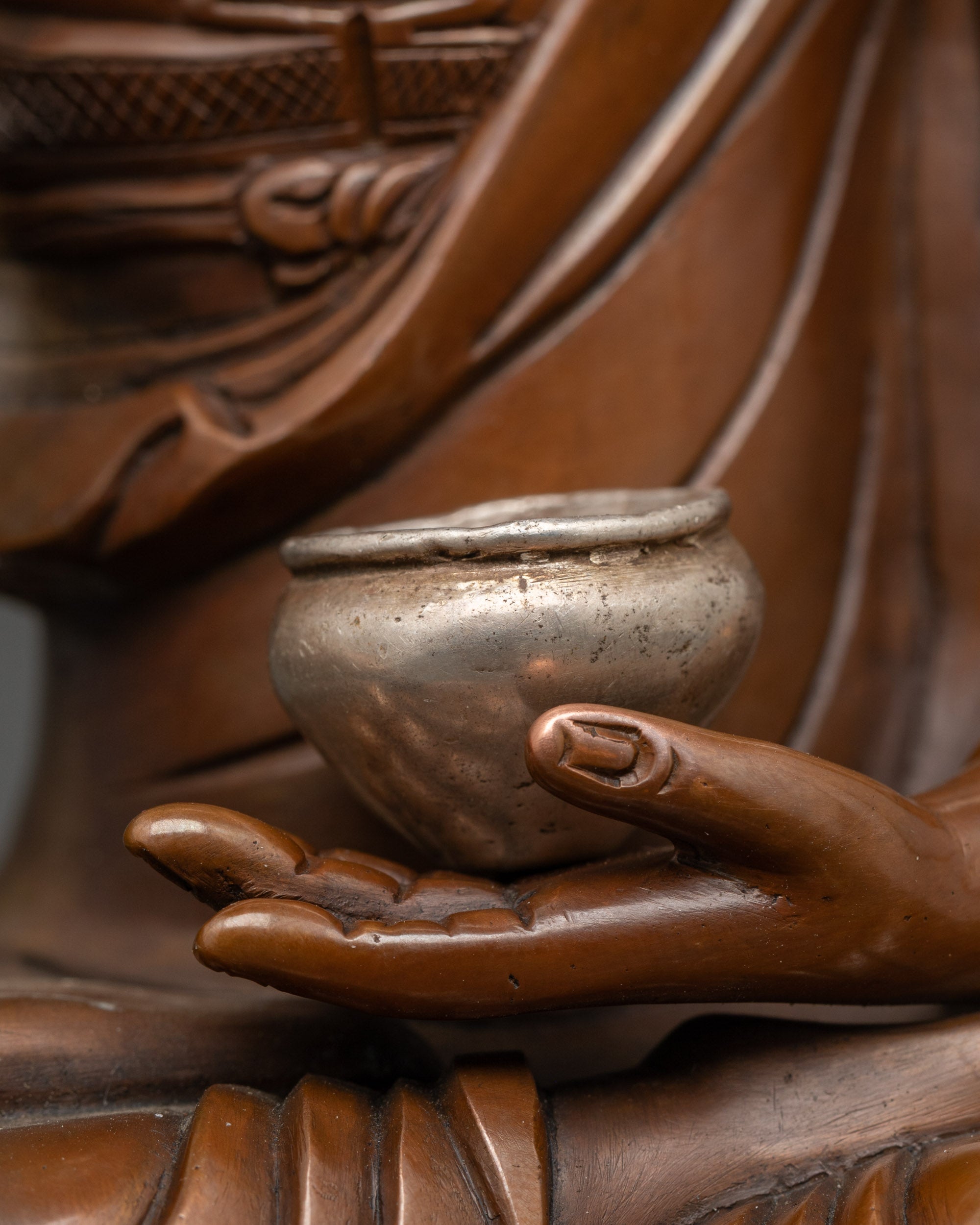 Statue of Shakyamuni Buddha | Tibetan Oxidized Buddha for Blessings