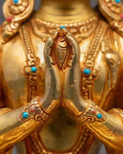 Handmade Chenrezig Statue from Nepal | Tibetan Avalokiteshvara