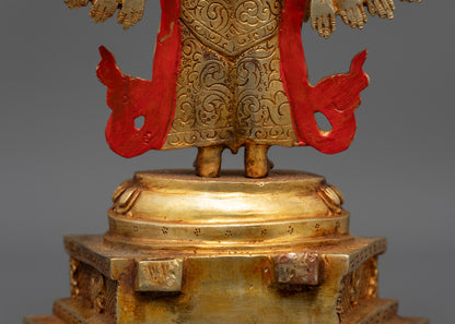 1000-Armed Chenrezig Statue | 24K Gold-Fire Gilded Spiritual Sculpture