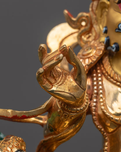 Nepalese Namtoshe Statue | Gold Fire-Gilded Buddhist Deity