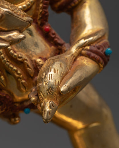 Black Dzambhala Statue | Buddhist Prosperity Protector