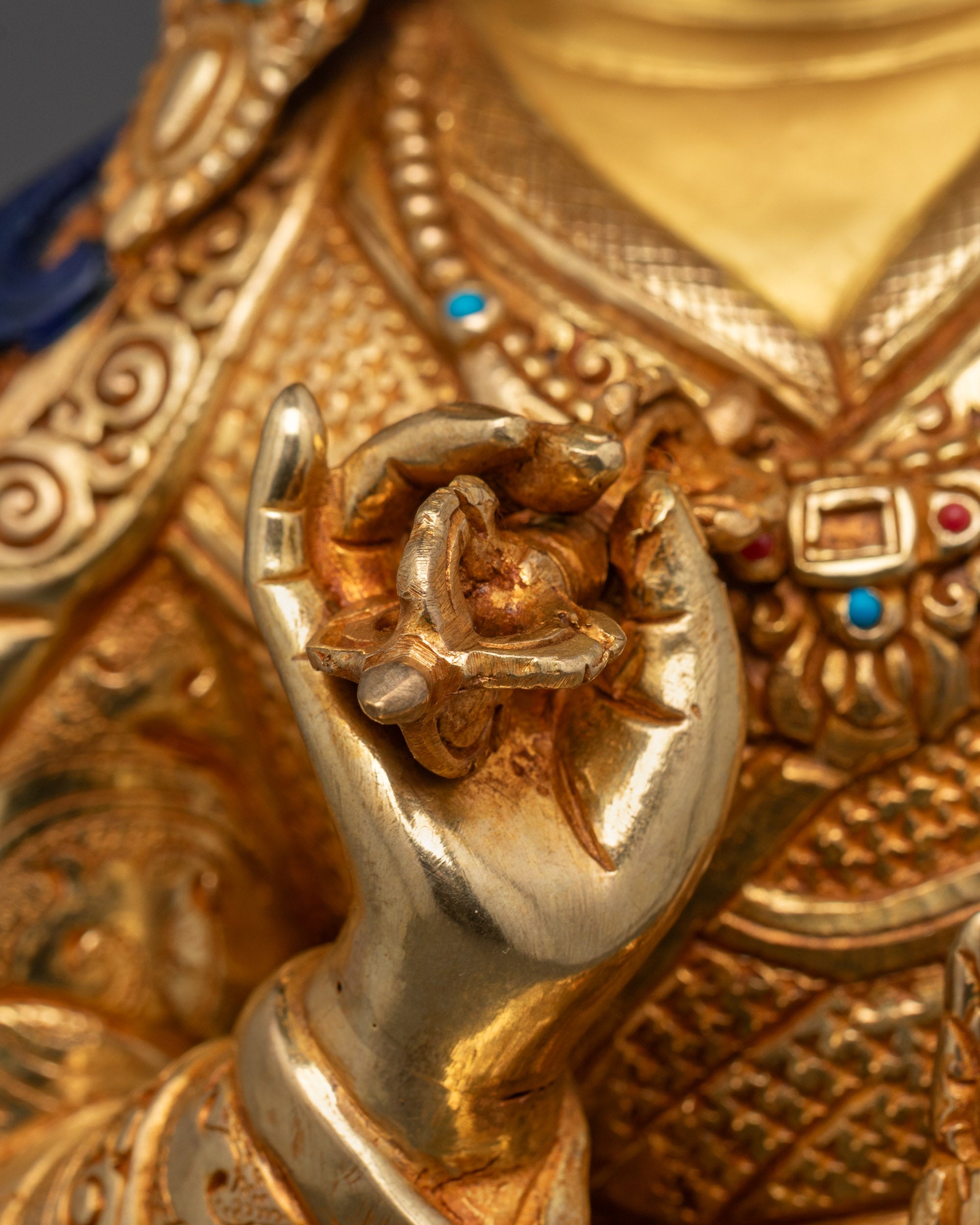 Hand-Carved Tsokye Dorje Statue | Himalayan Wisdom Deity Art