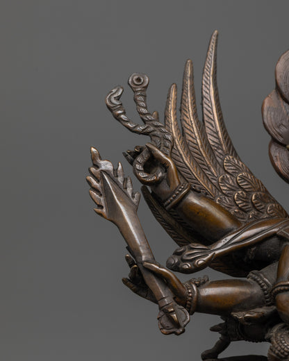 Oxidized Hayagriva Sculpture | Handmade Buddhist Protector