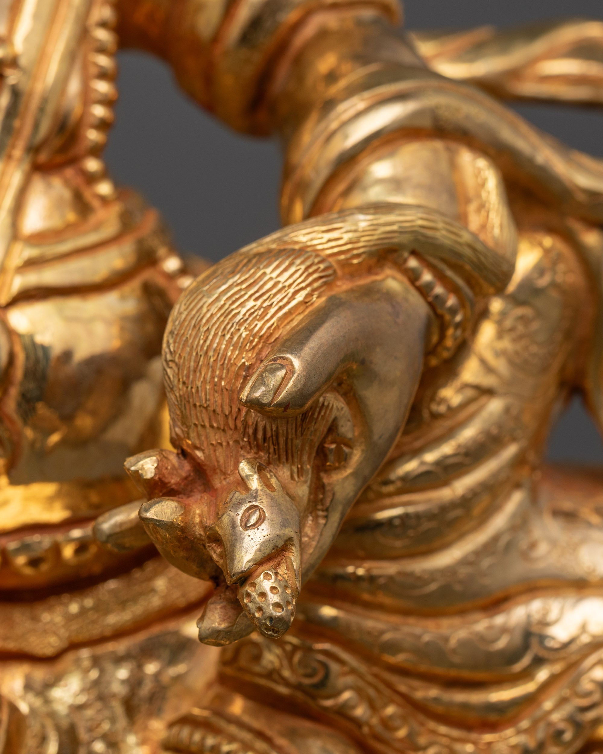 Nepalese Namtoshe Statue | Gold Fire-Gilded Buddhist Deity