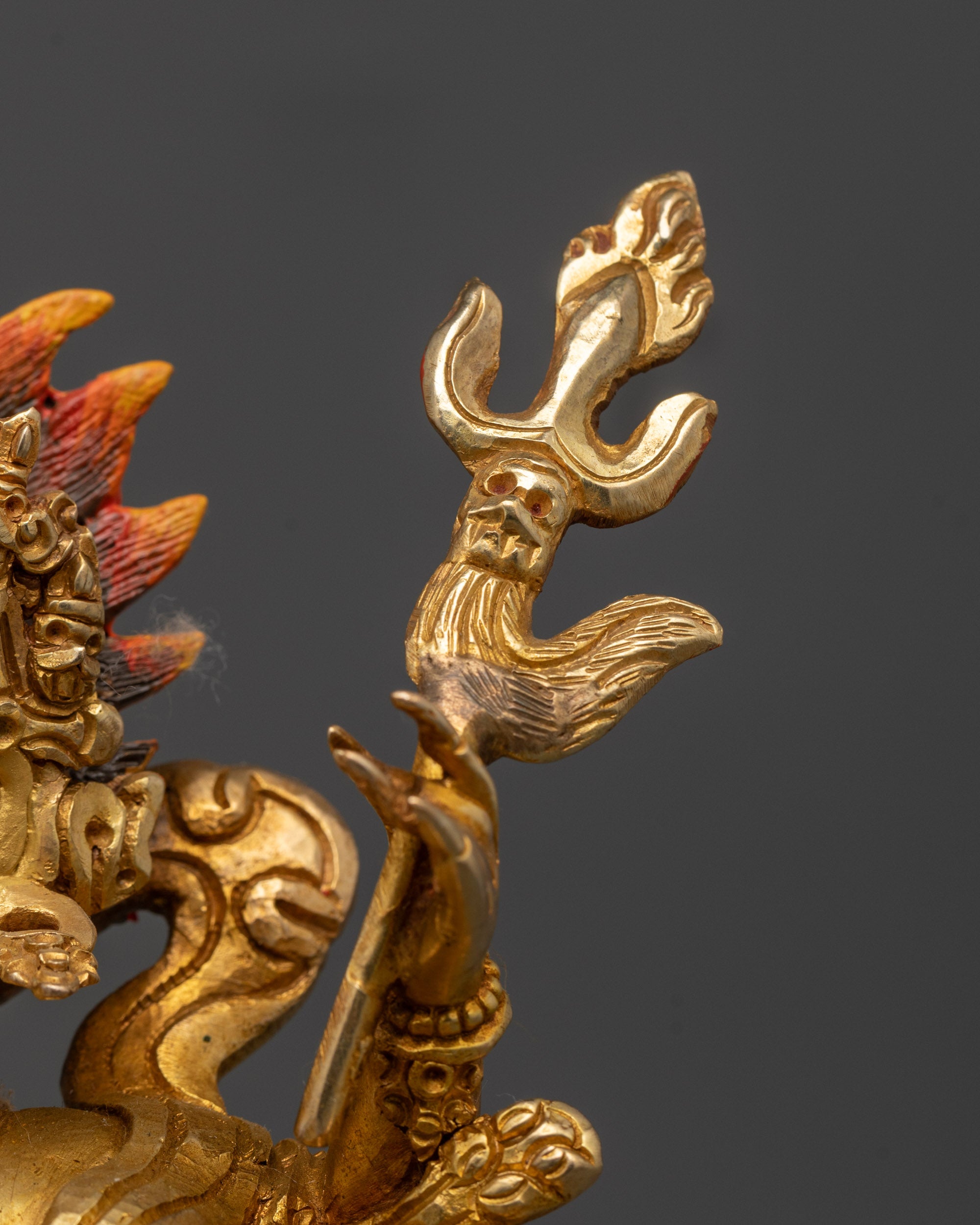 Four Armed Mahakala Statue | Traditional Buddhist Wrathful Deity