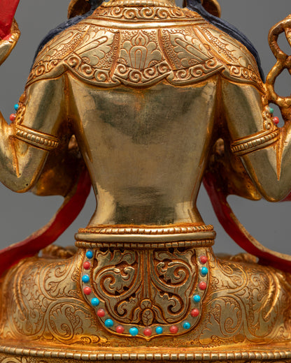 Handmade Chenrezig Statue from Nepal | Tibetan Avalokiteshvara