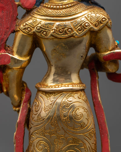 Standing Manjushri Statue | Wisdom Bodhisattva Sculpture from Nepal