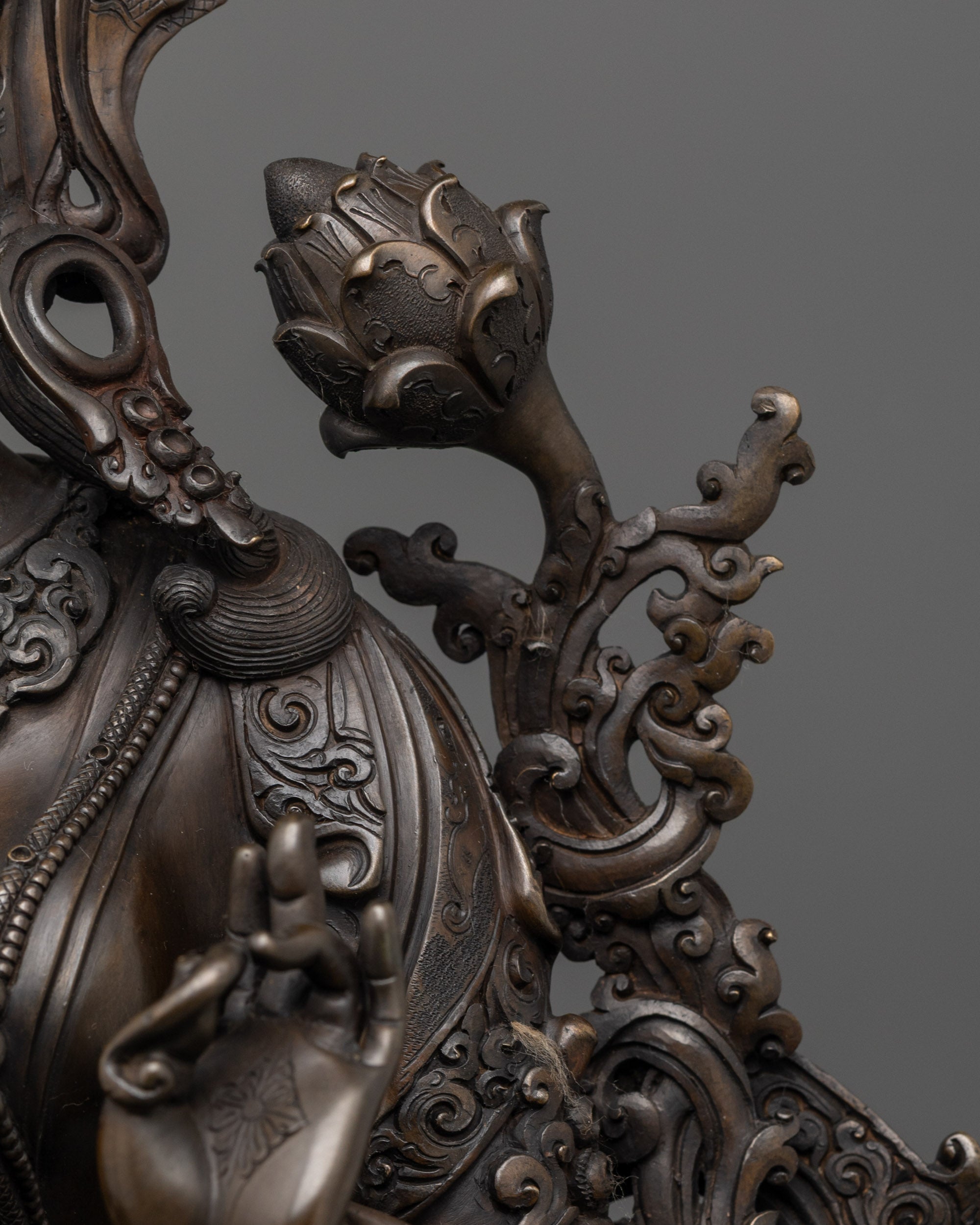 Oxidized Green Tara Statue | Compassionate Deity for Spiritual Spaces