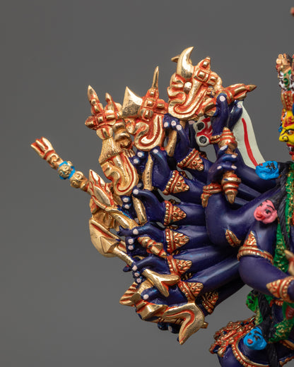 Nepalese Yamantaka Statue | Authentic Buddhist Protector