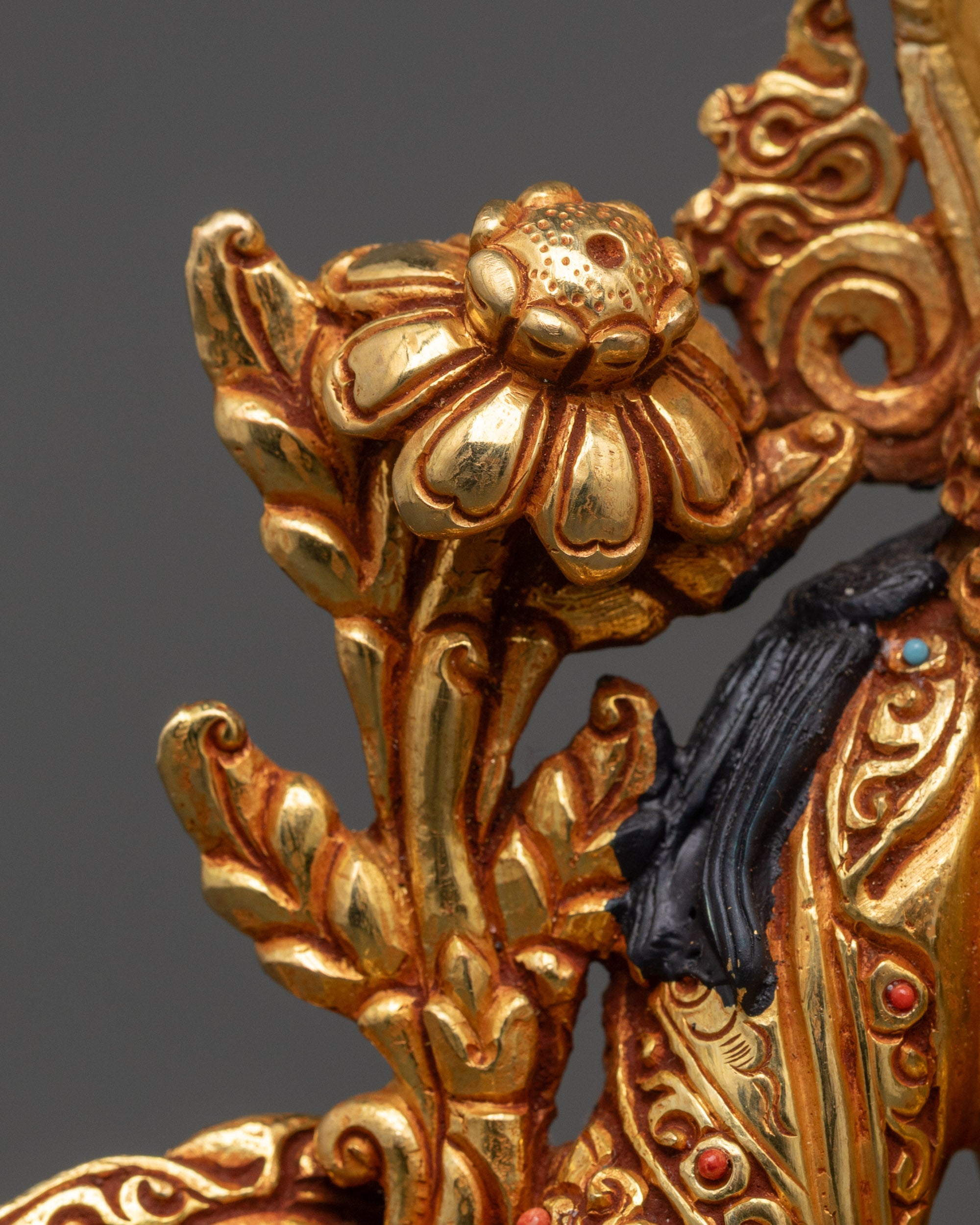 Blessed Green Tara Statue | Intricate Copper Art