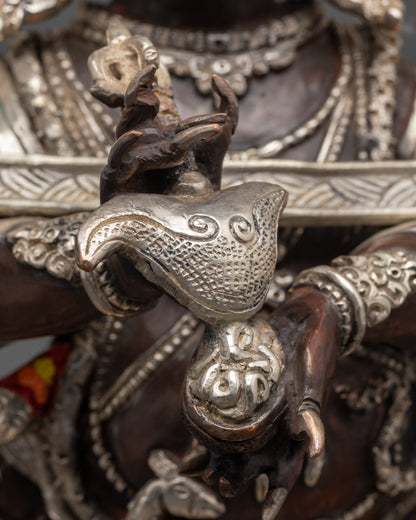 Fierce Shakya Mahakala Statue | Authentic Hand-Carved Dharma Protector