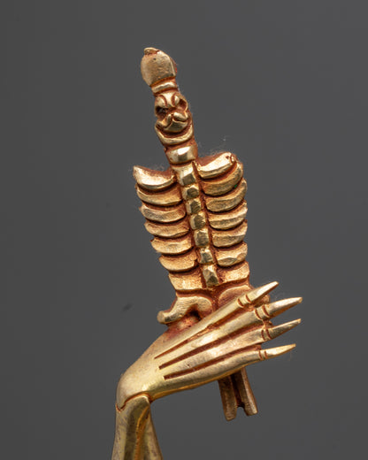 Skeleton Deity Chitipati Sculpture | Traditional Nepalese Buddhist Art
