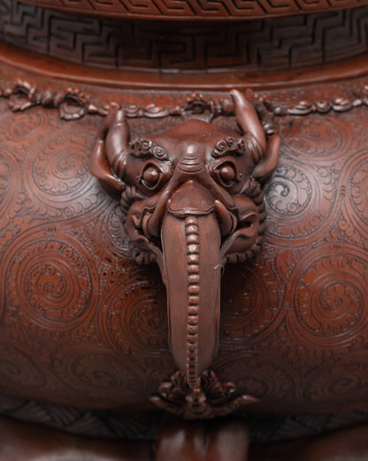 Oxidized Vajradhaka Statue | Spiritual Buddhist Decor from Nepal