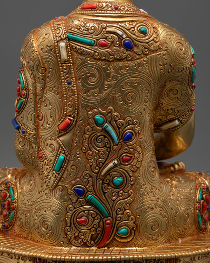 Amida Nyorai Statue | Traditional Nepalese Lost-Wax Buddhist Sculpture