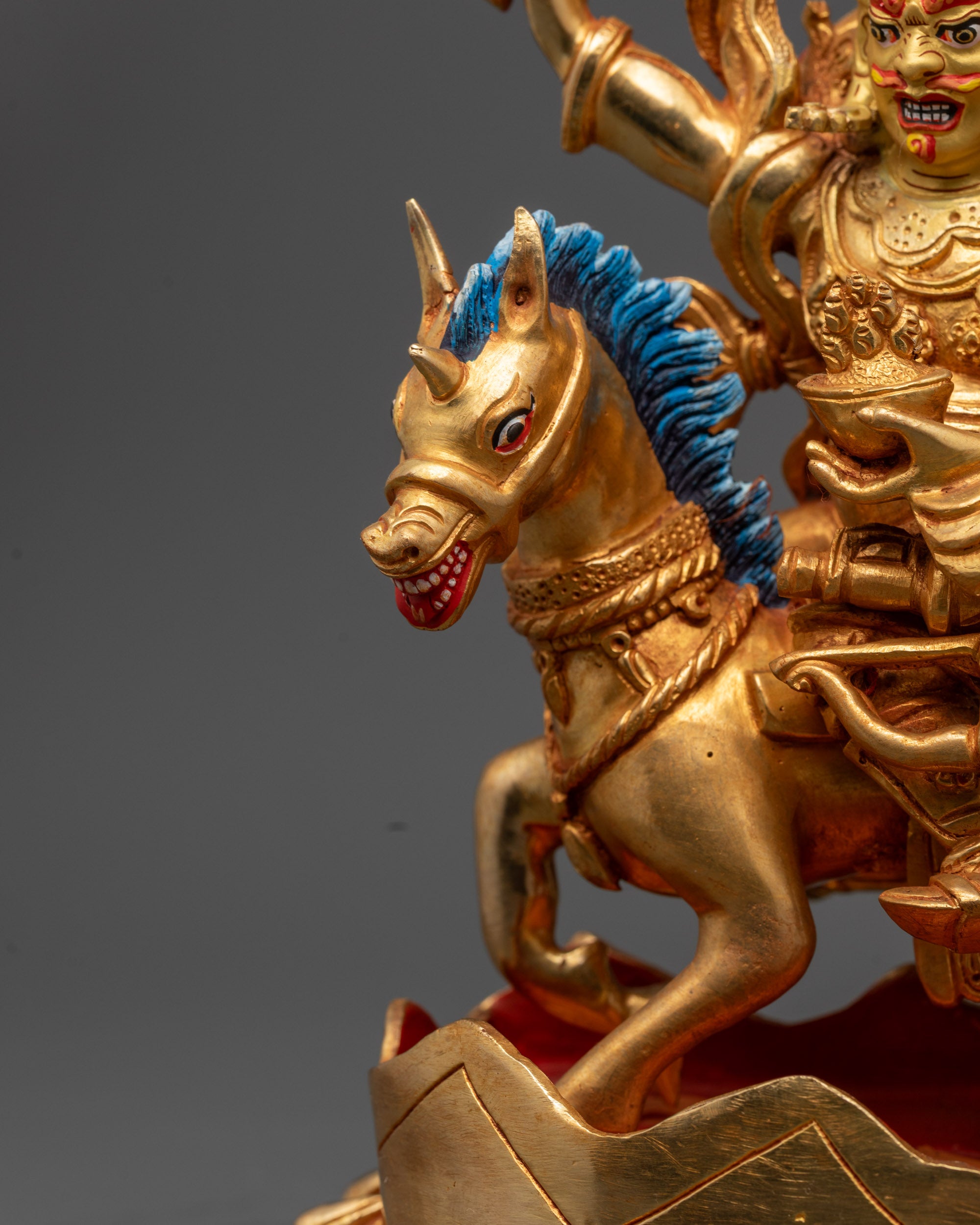 Fearless King Gesar Statue | Traditional Himalayan Buddhist Art