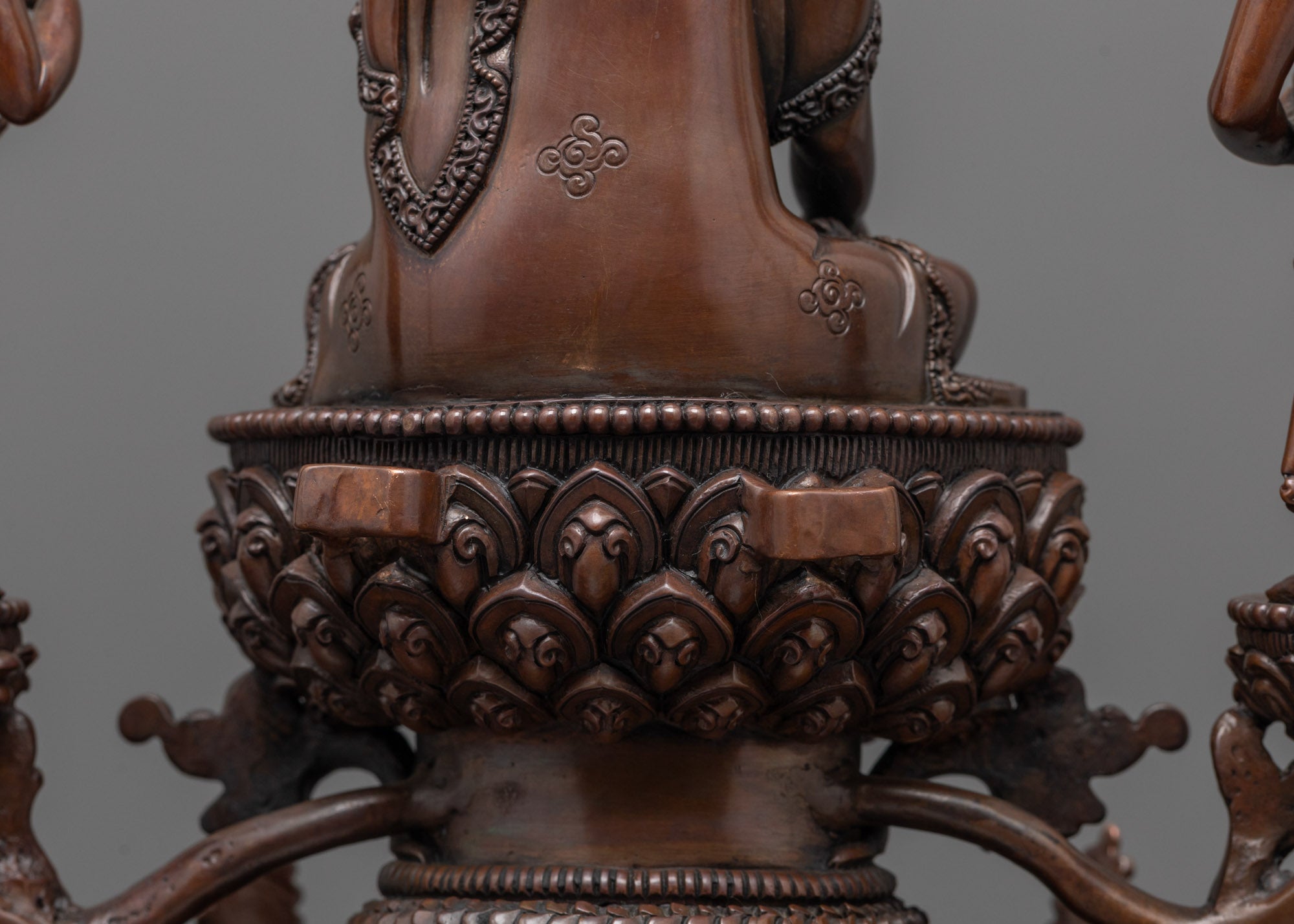 Oxidized Statue of Shakyamuni Buddha with Disciples | Buddhist Artwork