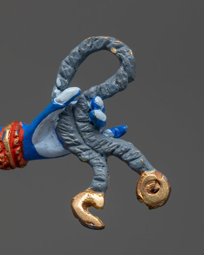 Colored Four-Armed Vajrapani Statue | Spiritual Buddhist Artwork