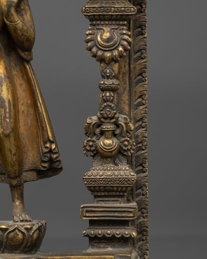 Antique Standing Shakyamuni Buddha Sculpture | Timeless Devotion
