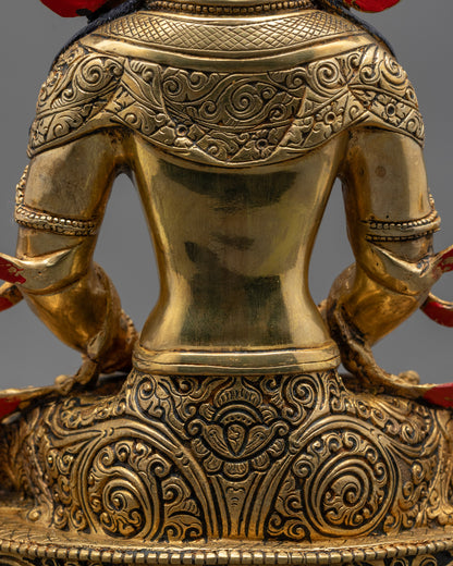Handcrafted Amitayus (Tse Pag Me) Statue | Tibetan Long Life Deity