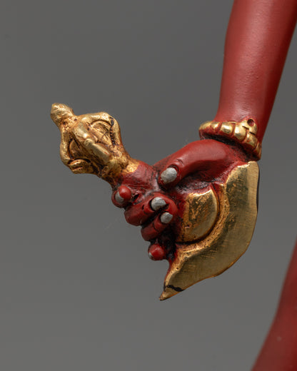 Premium Red Colored Vajrayogini Statue | Nepalese Buddhist Artwork