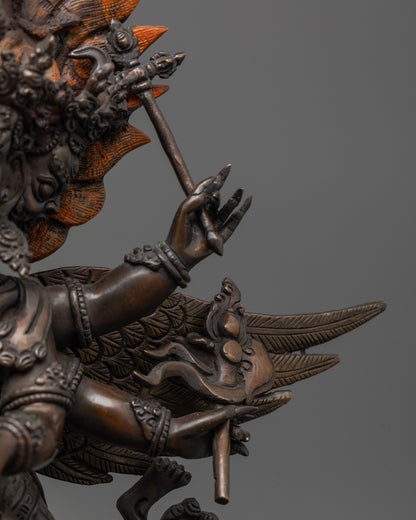 Tibetan Hayagriva Statue | Lost Wax Carved Buddhist Deity