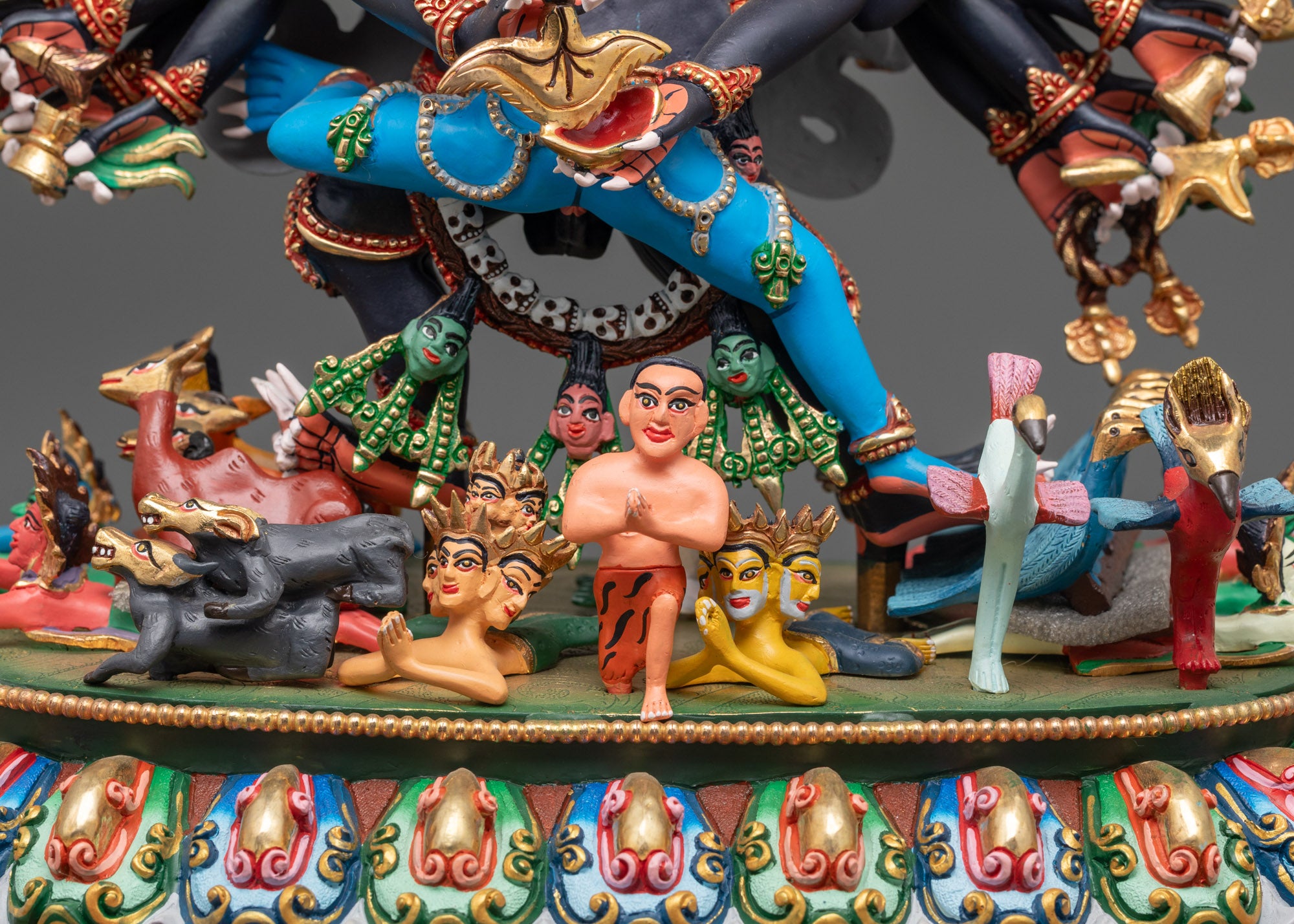 Handcrafted Yamantaka Consort Statue | Wrathful Deity Union Sculpture