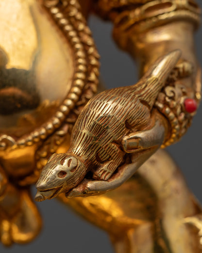 Black Dzambhala Statue | Fierce Wealth Protector in Tibetan Buddhism