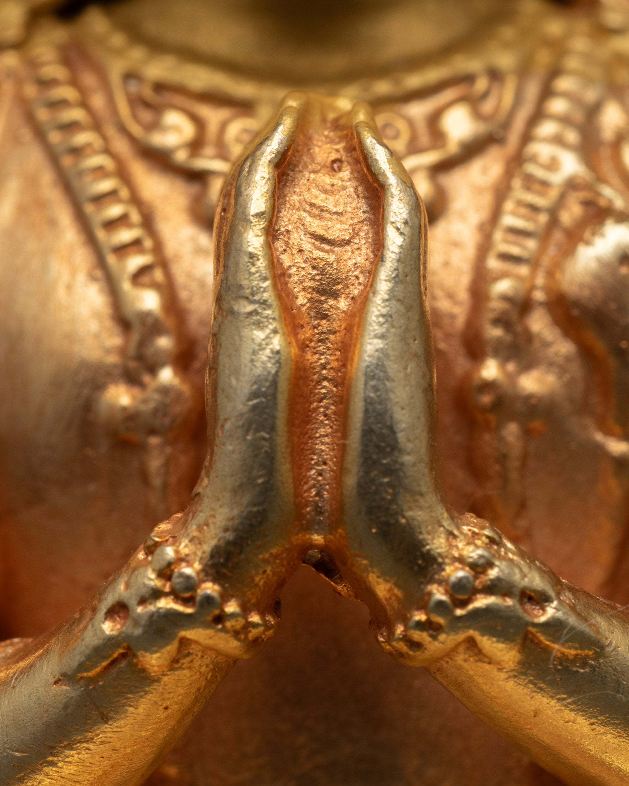 Nepalese Chenrezig Statue | 24k Gold Gilded Machine-Cast