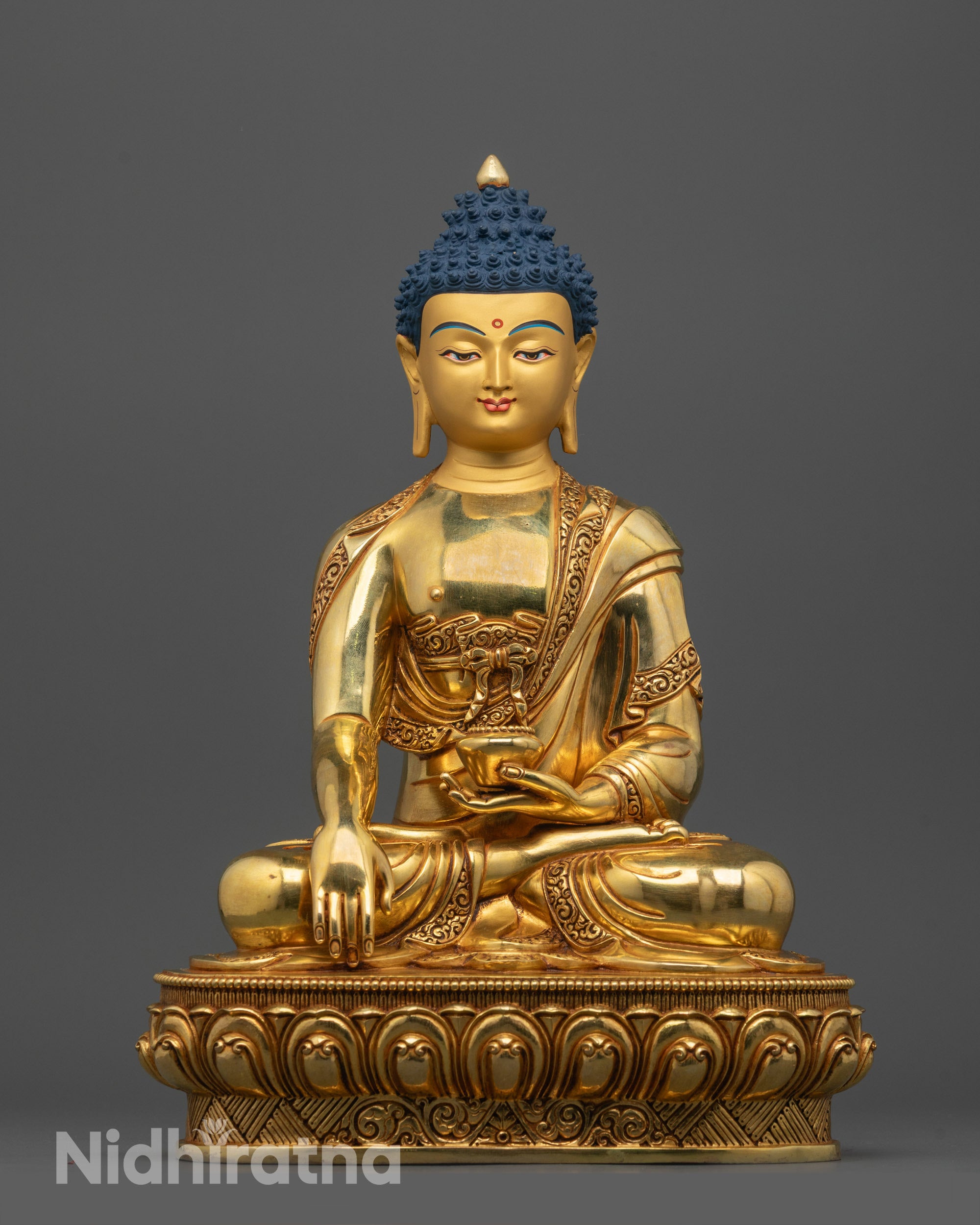 Vajrayana Shakyamuni Buddha Statue | Traditional Himalayan Art