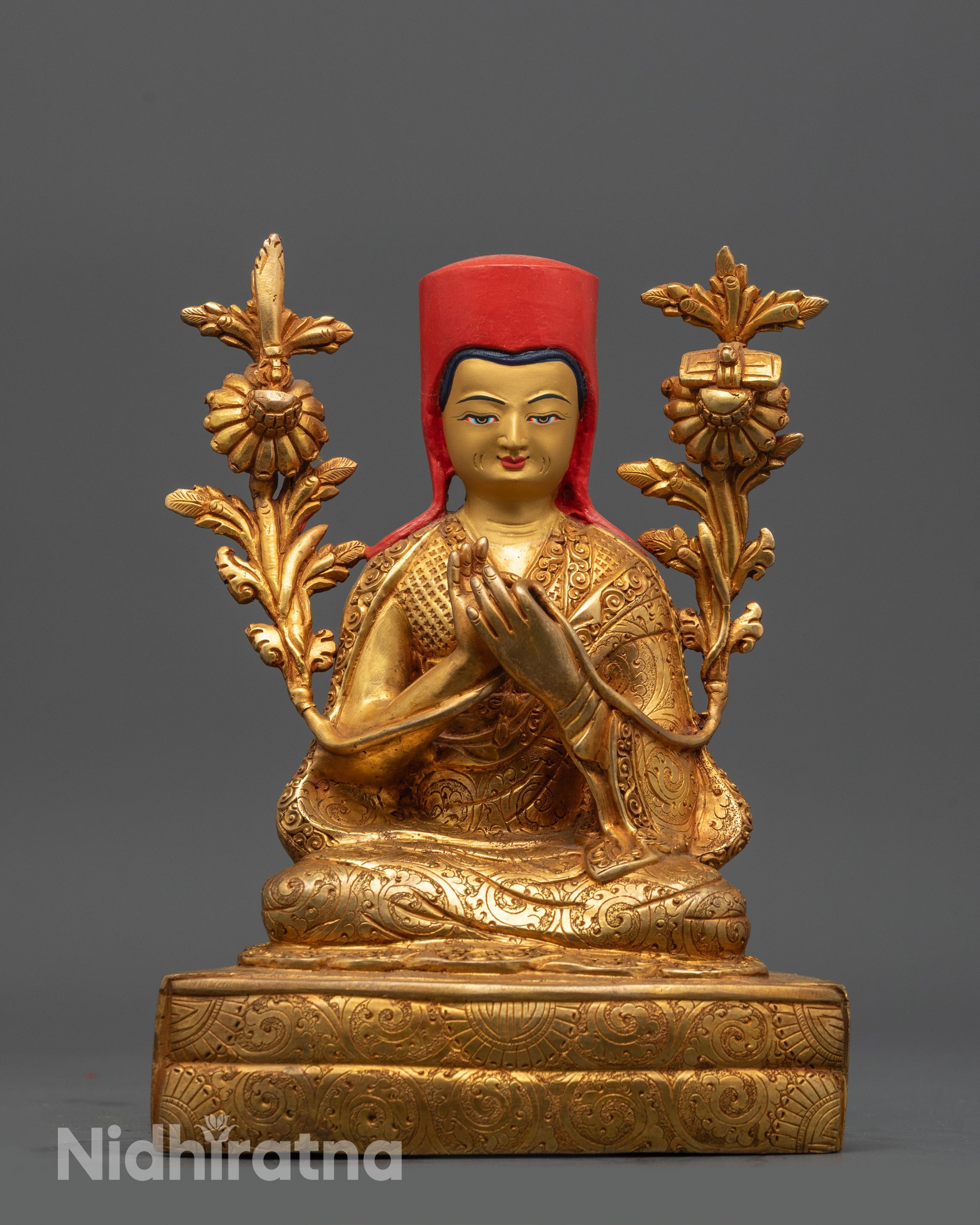 Sakya Master Set Statue | Detailed Handmade Buddhist Craft from Nepal