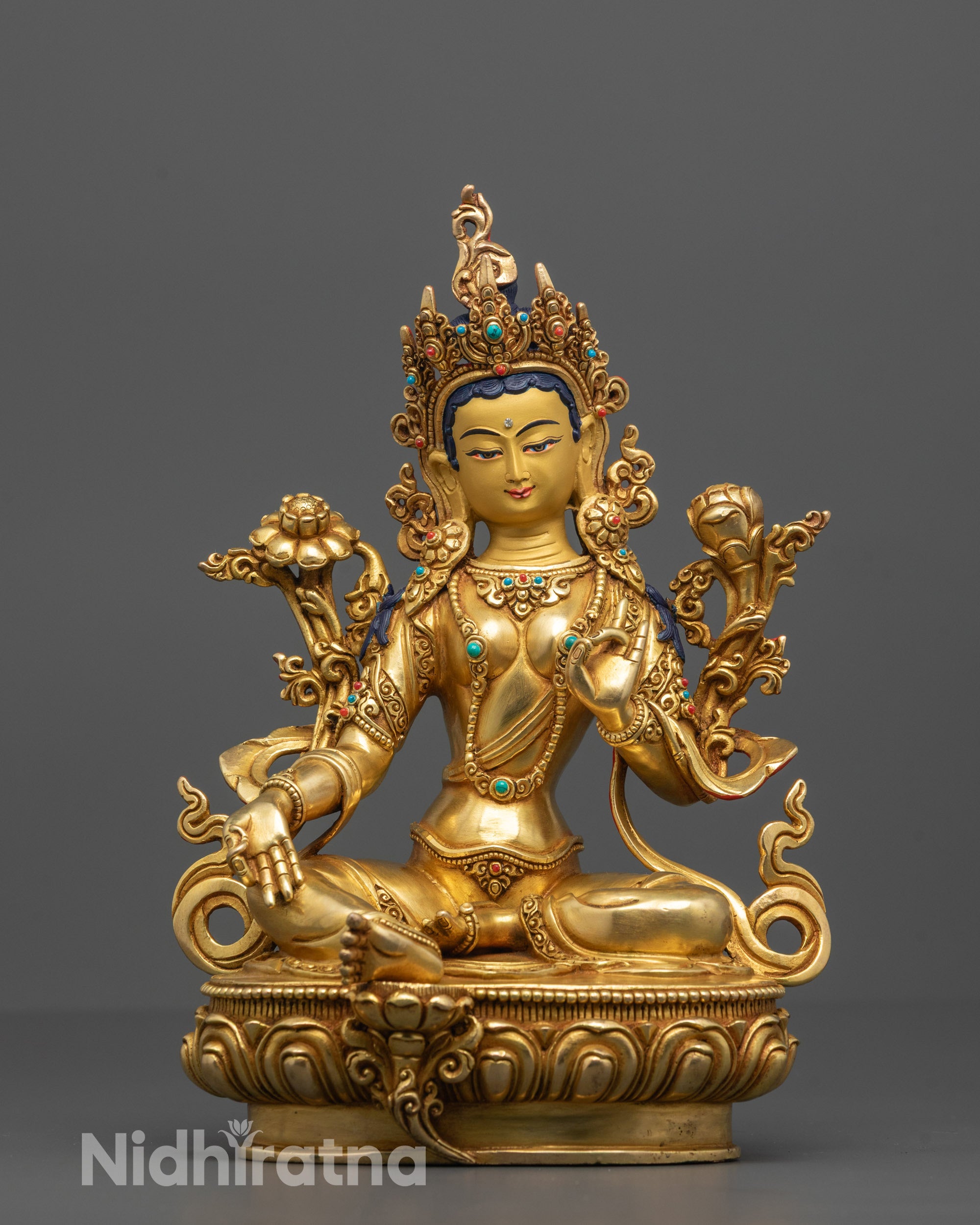 Nepalese Green Tara Statue | Mother of Compassion