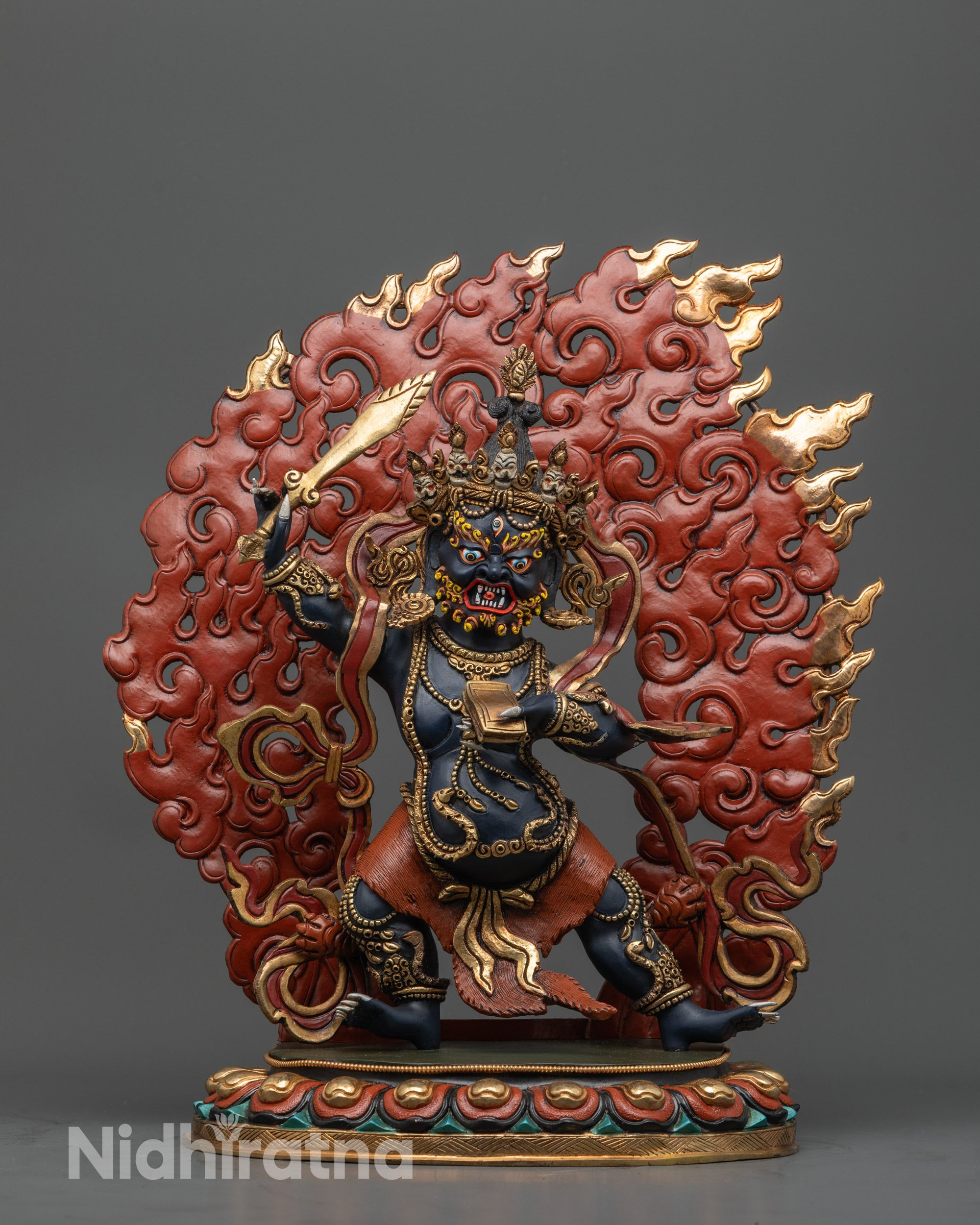 Shop Dark Blue Colored Rare Manjushri Statue
