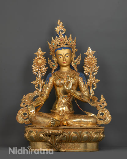 Shop Our Large Size Green Tara Statue | Buddhist Goddess