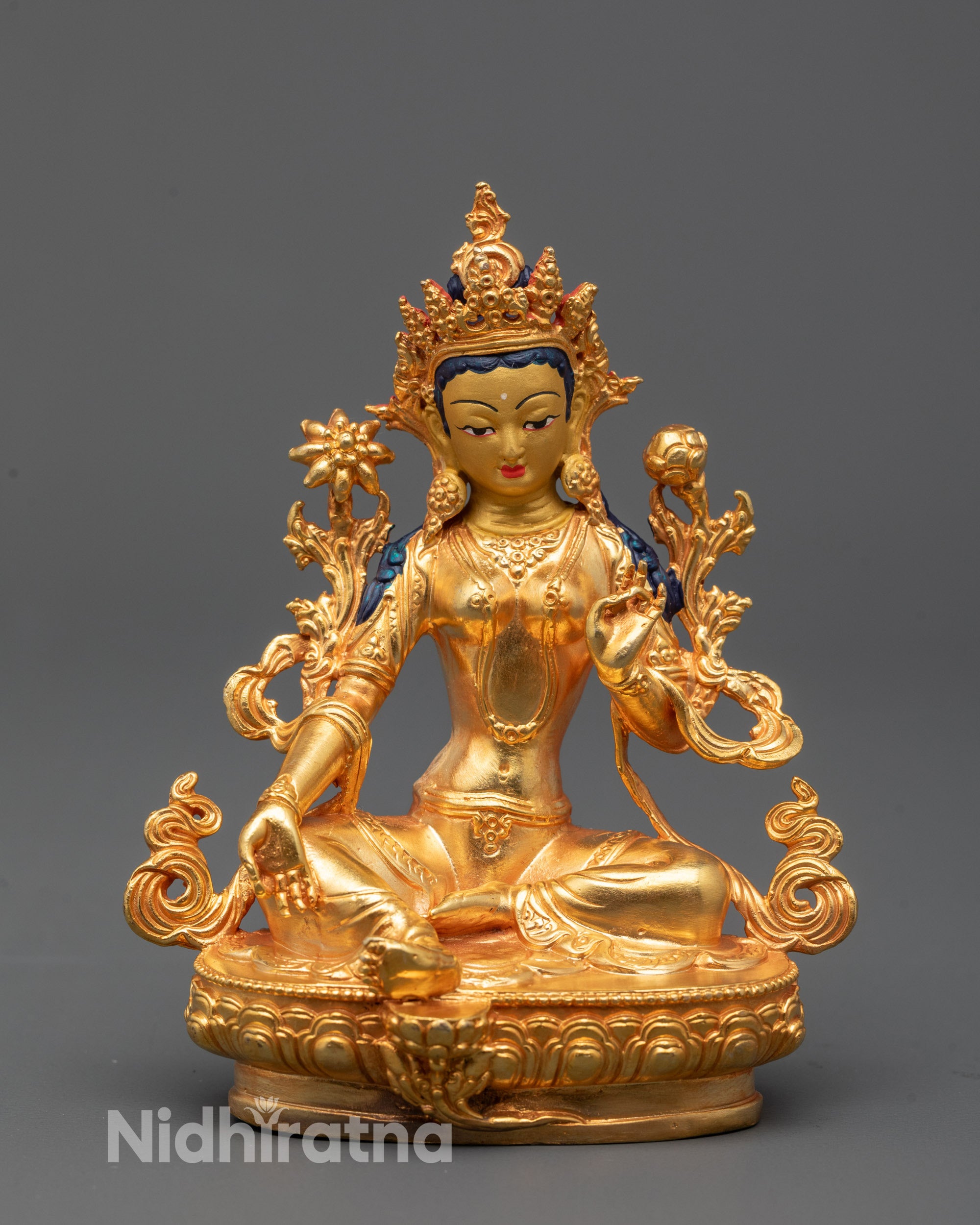 Green Tara Statue | Nepalese Buddhist Goddess