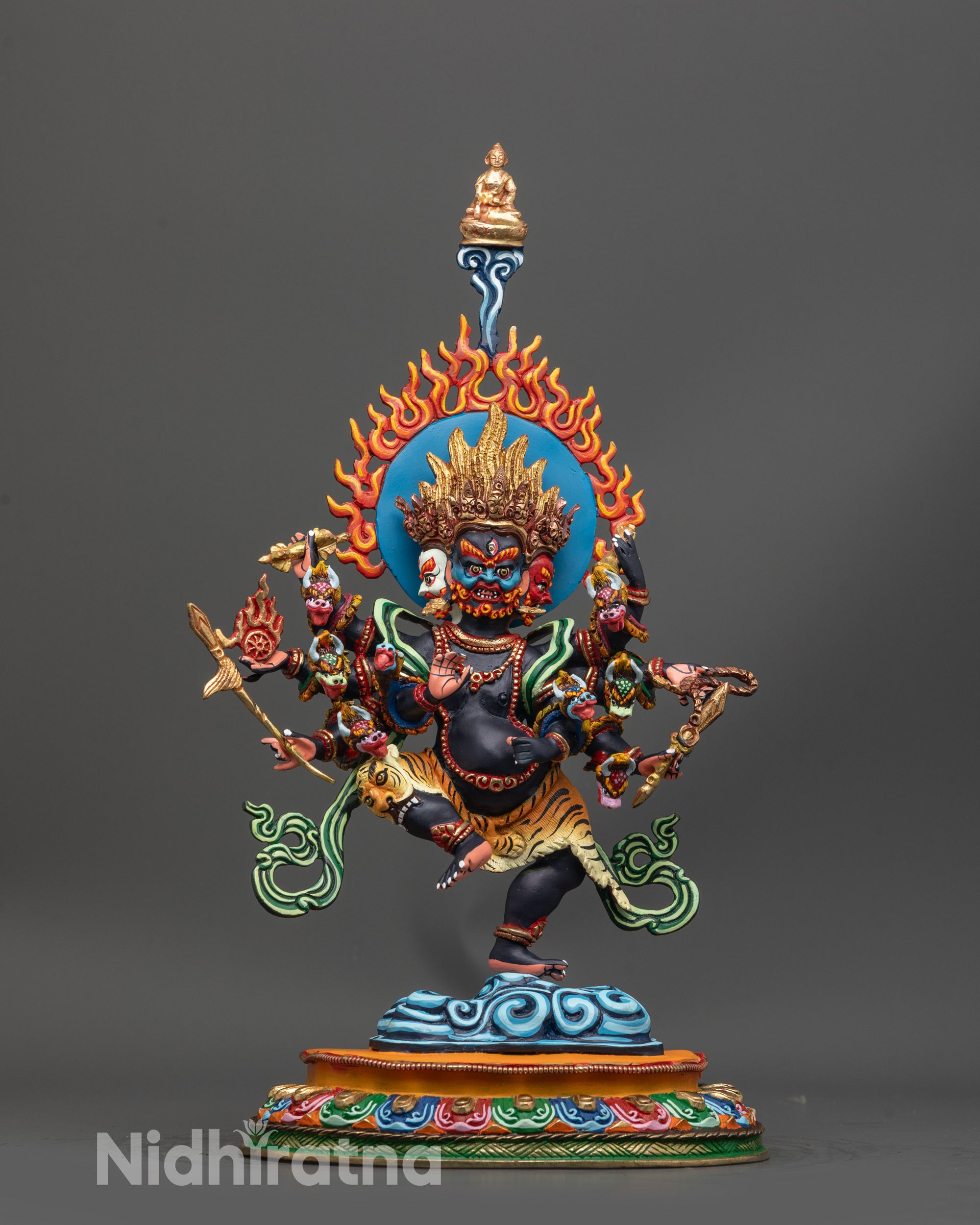 Handmade Ucchusma Statue | Authentic Nepalese Buddhist Art