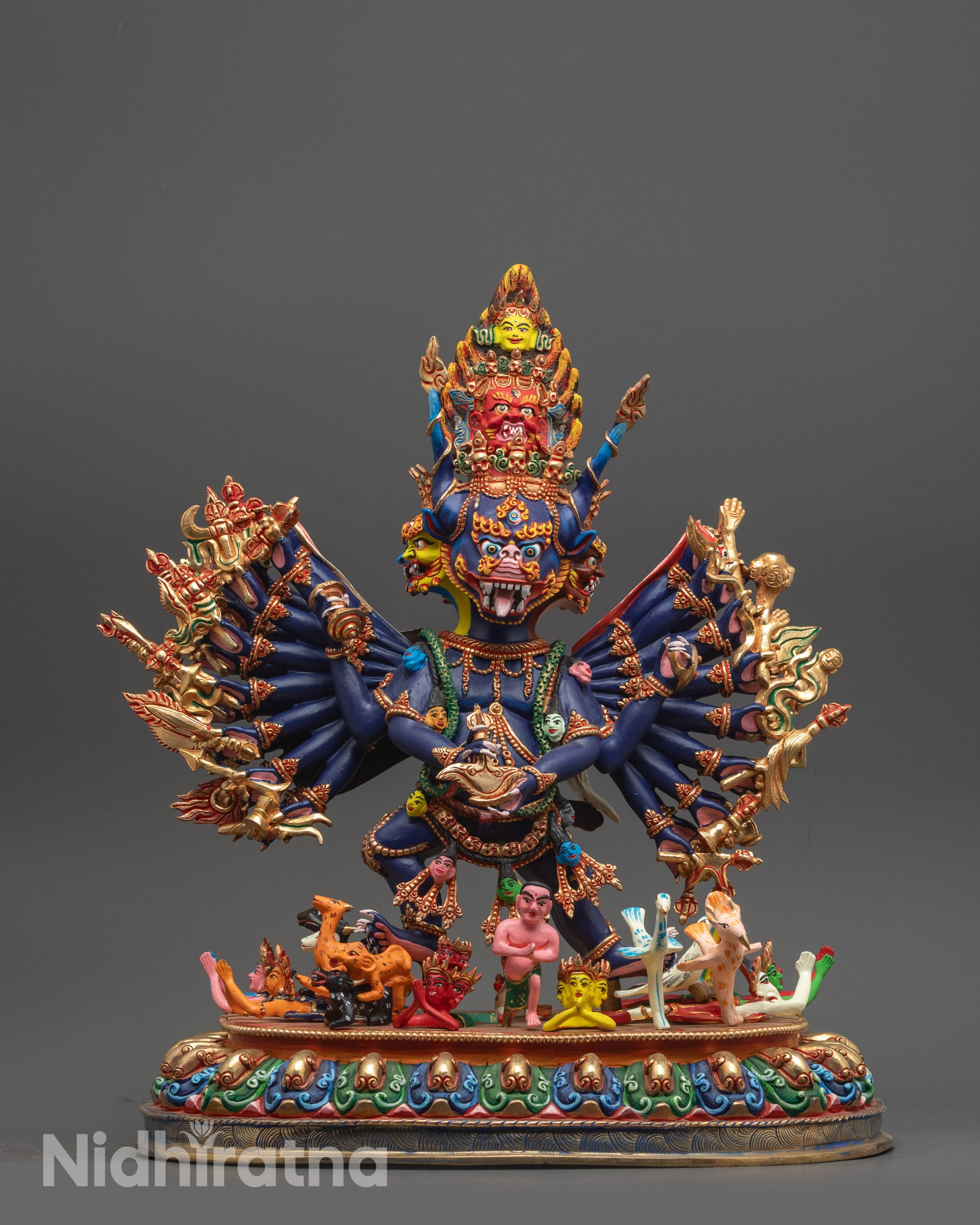 Himalayan Yamantaka Statue | Traditional Nepalese Buddhist Art