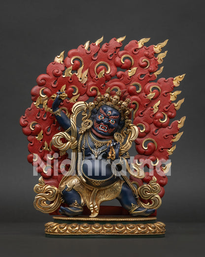 chana dorje vajrapani statue front view handcrafted in nepal